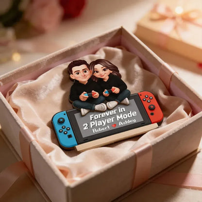 Personalized 2-Layer Wooden Plaque - Gaming Couple